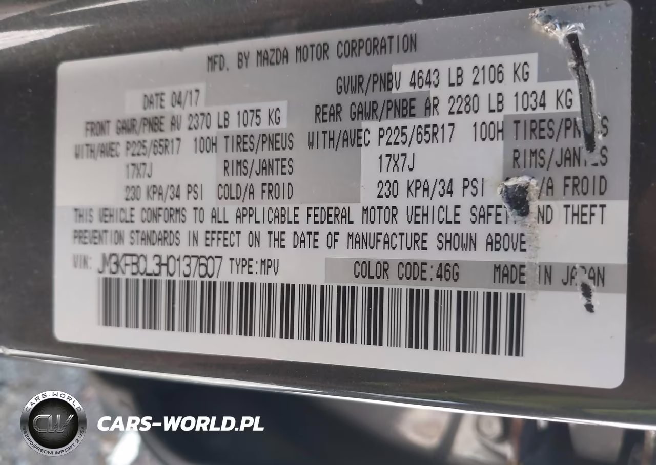 2017 Mazda Cx-5 Touring VIN:JM3KFBCL3H0137607 - 9