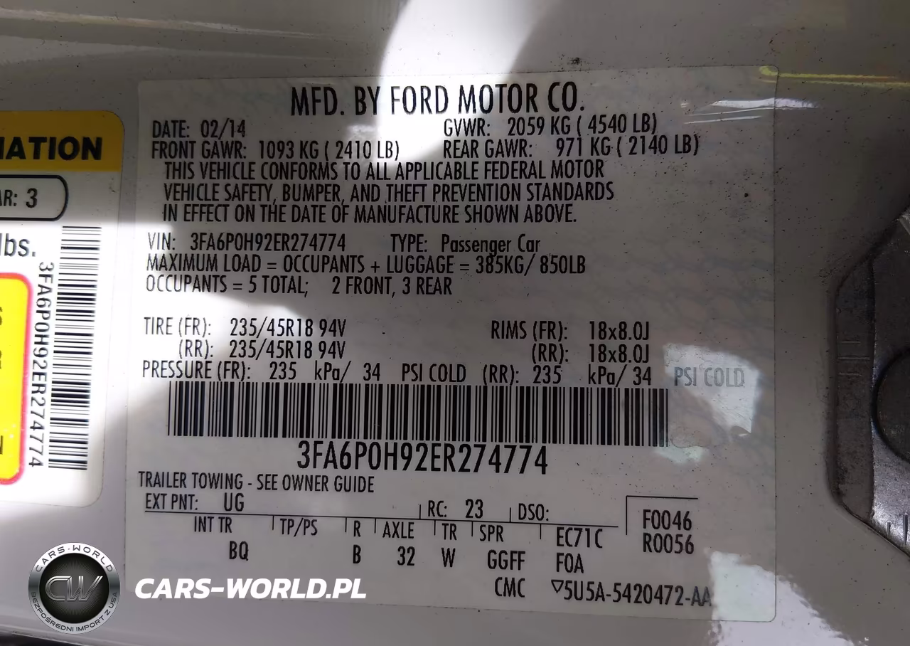 2014 Ford Fusion Se VIN:3FA6P0H92ER274774 - 9