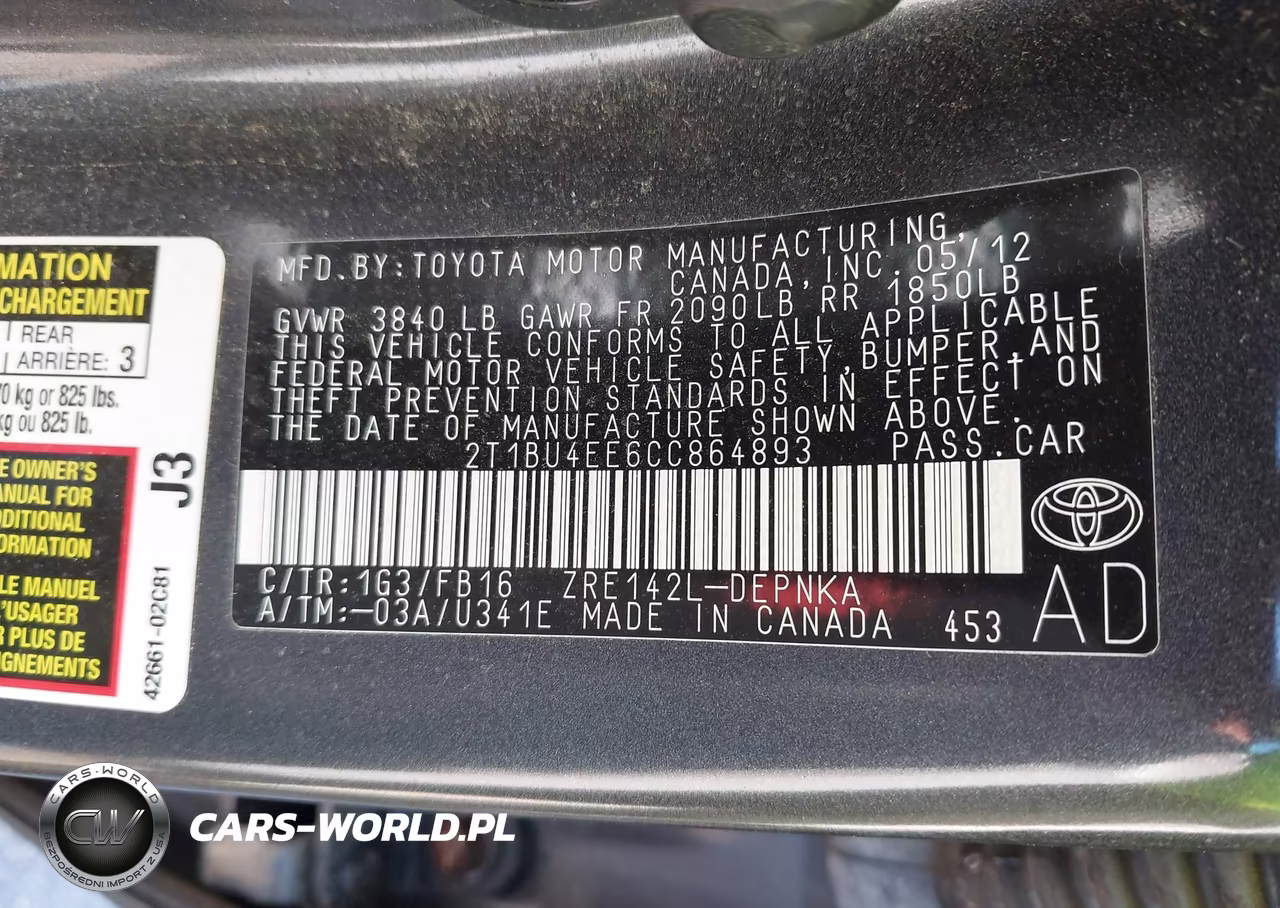 2012 Toyota Corolla Le VIN:2T1BU4EE6CC864893 - 9