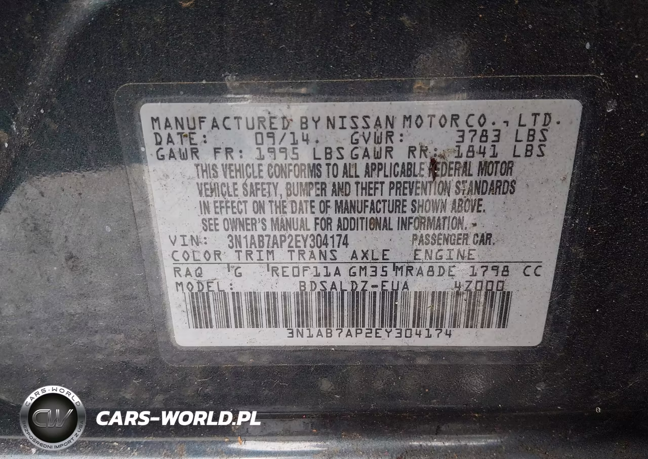 2014 Nissan Sentra Sv VIN:3N1AB7AP2EY304174 - 9