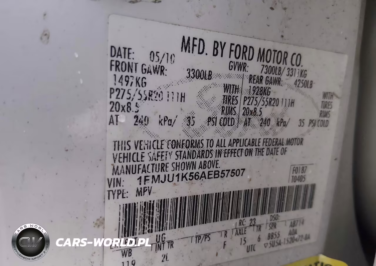 2010 Ford Expedition Limited VIN:1FMJU1K56AEB57507 - 9