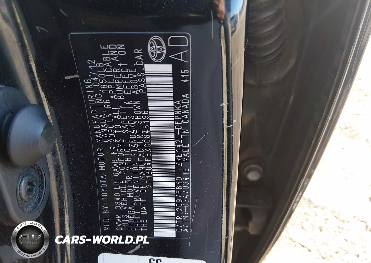 2012 Toyota Corolla Le VIN:2T1BU4EEXCC845196 - 9