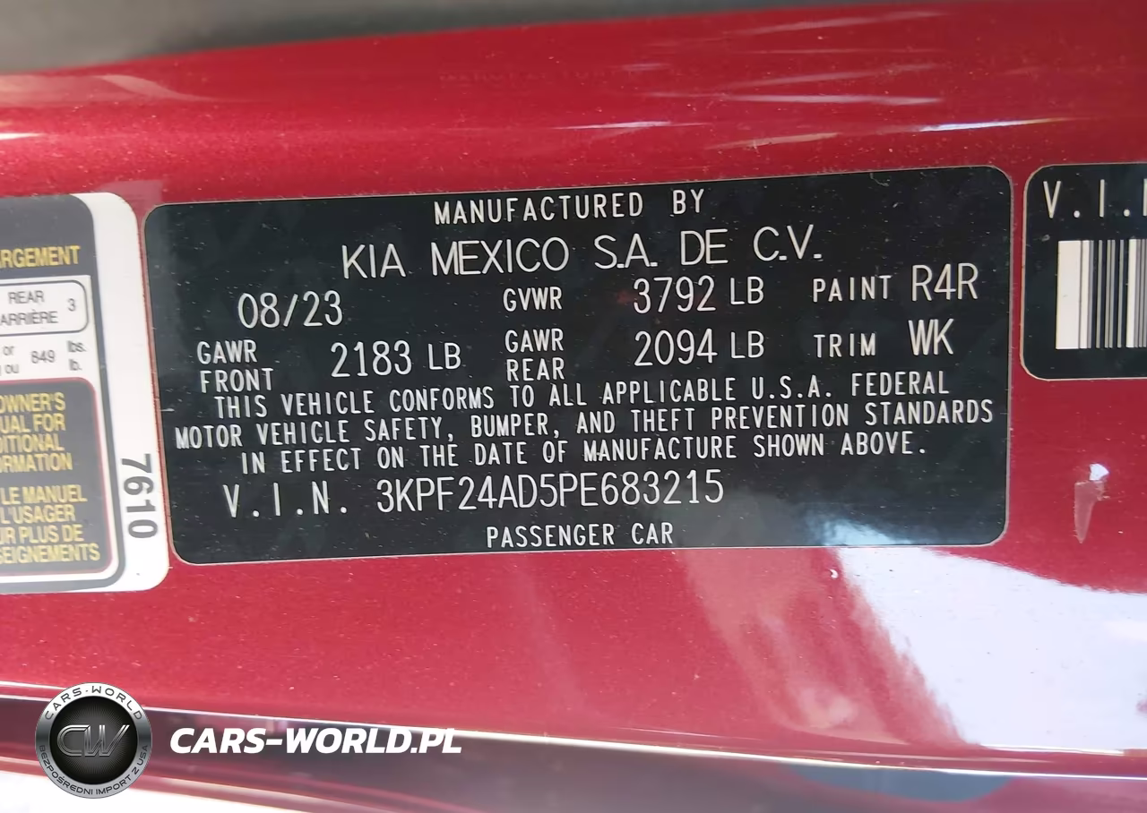 2023 Kia Forte Lxs VIN:3KPF24AD5PE683215 - 9