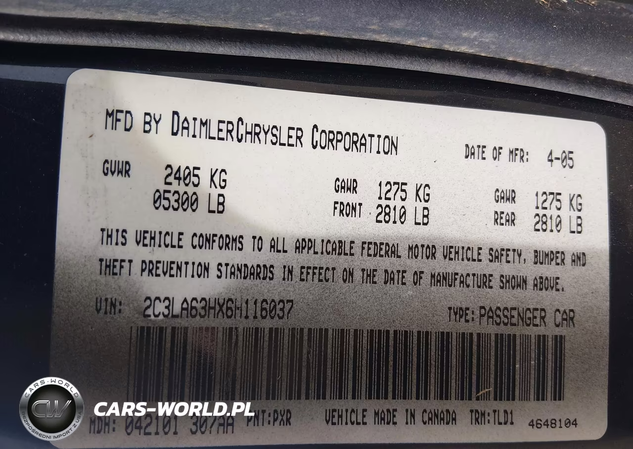 2006 Chrysler 300C VIN:2C3LA63HX6H116037 - 9