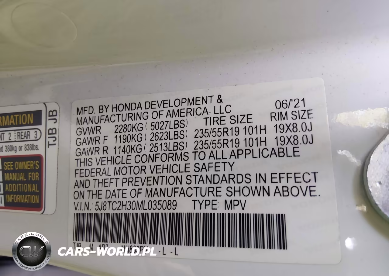 2021 Acura Rdx Standard VIN:5J8TC2H30ML035089 - 9