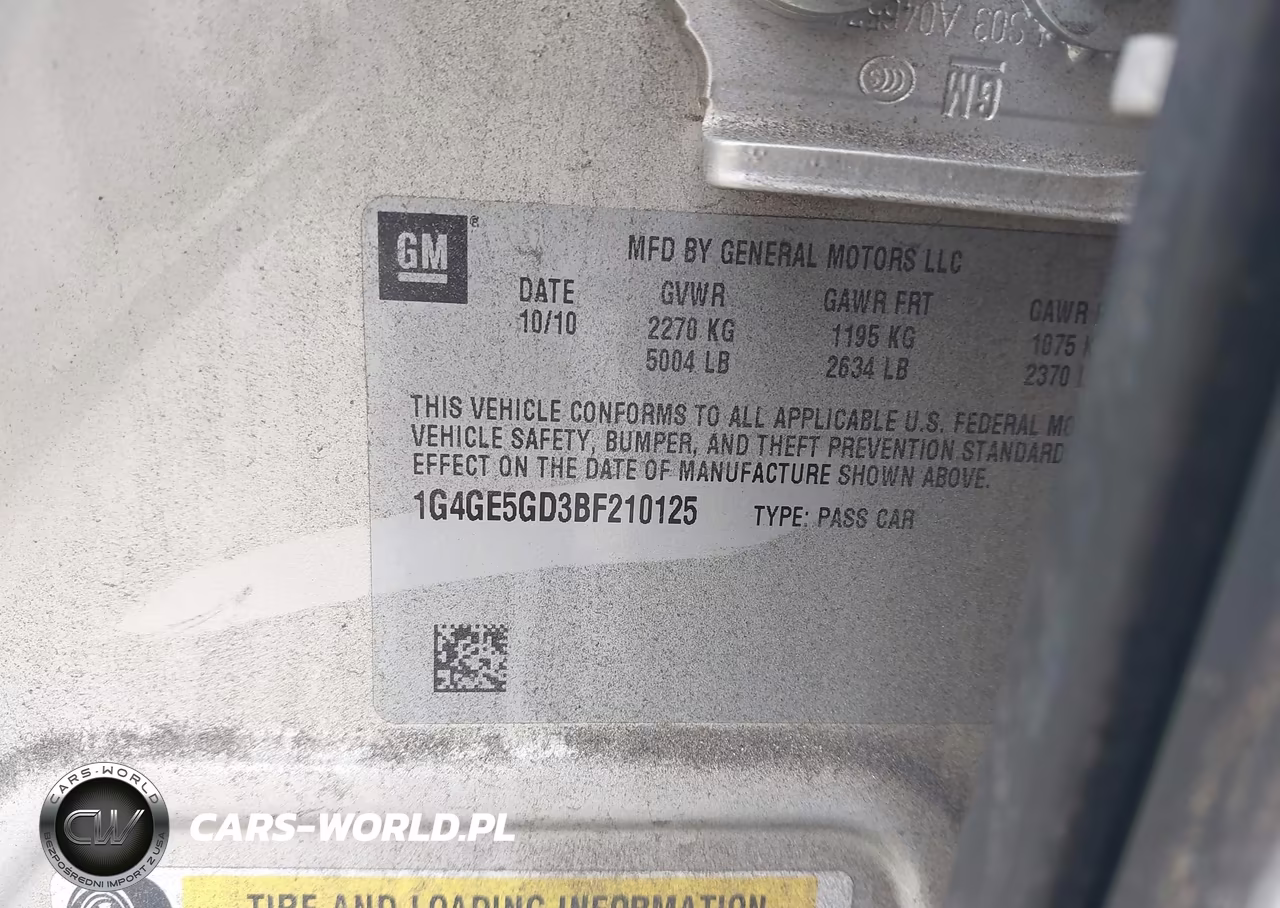 2011 Buick Lacrosse Cxs VIN:1G4GE5GD3BF210125 - 9