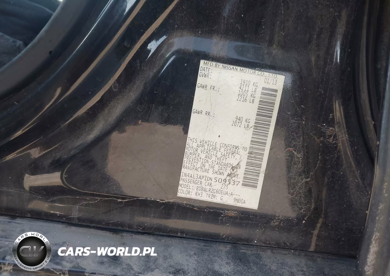 2013 Nissan Altima 2.5 S VIN:1N4AL3AP1DN509537 - 9