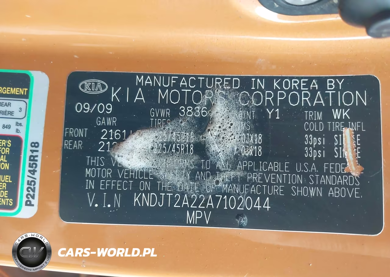 2010 Kia Soul + VIN:KNDJT2A22A7102044 - 9