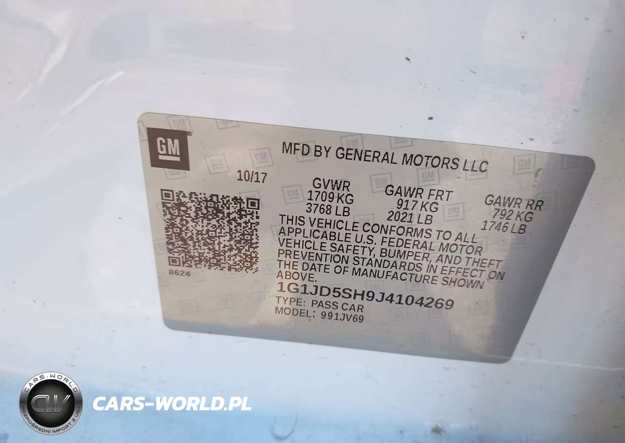 2018 Chevrolet Sonic Lt Auto VIN:1G1JD5SH9J4104269 - 9