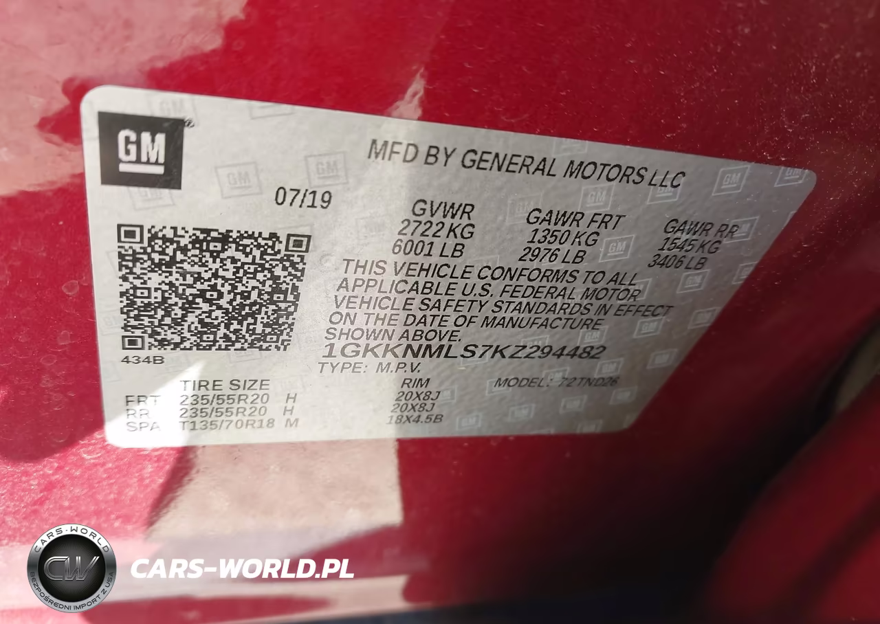 2019 GMC Acadia Slt-1 VIN:1GKKNMLS7KZ294482 - 9