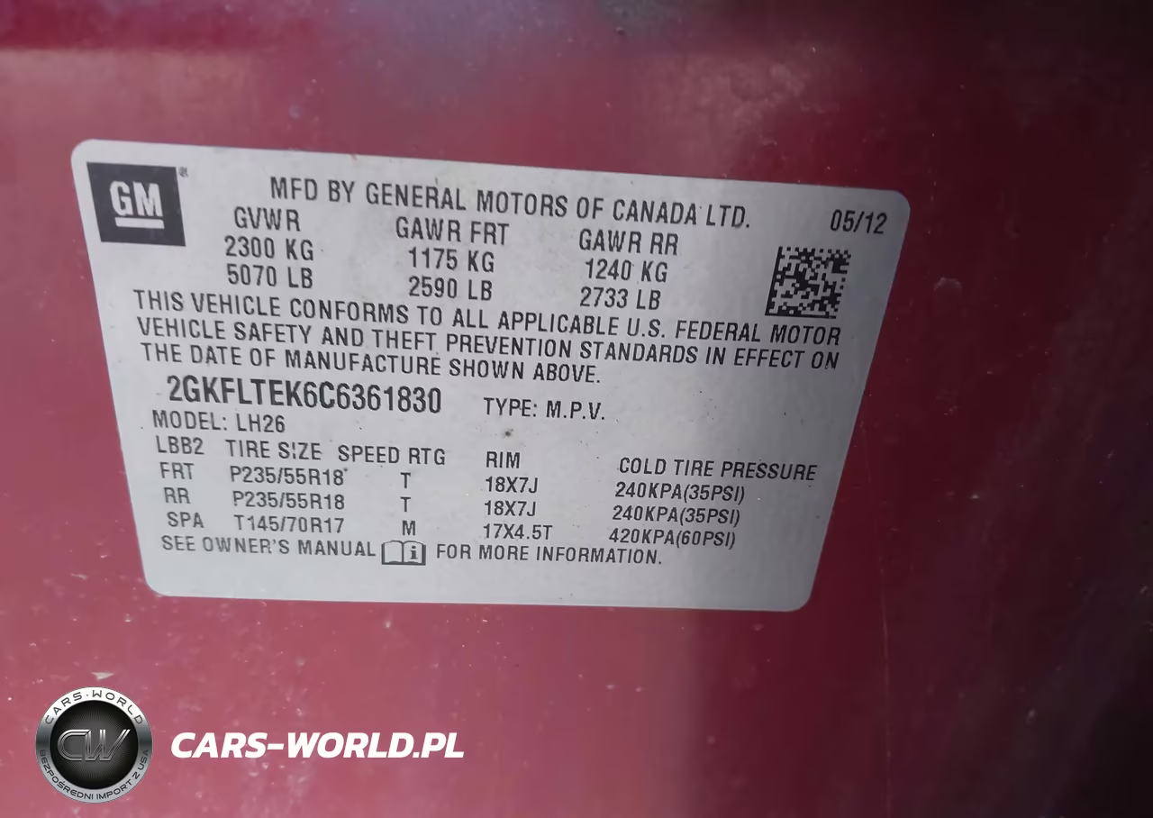 2012 GMC Terrain Sle-2 VIN:2GKFLTEK6C6361830 - 9
