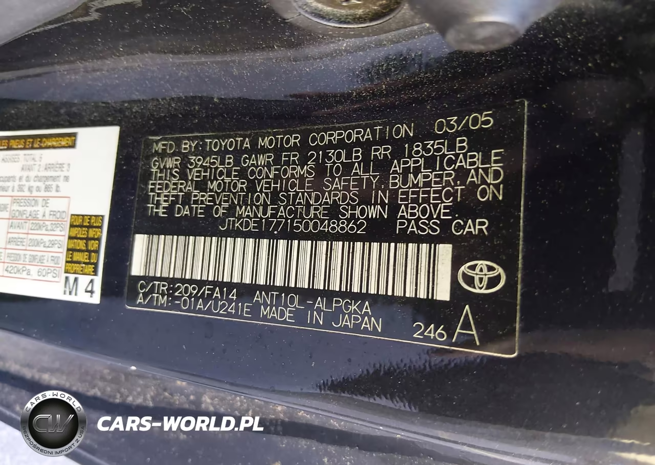 2005 Scion Tc VIN:JTKDE177150048862 - 9