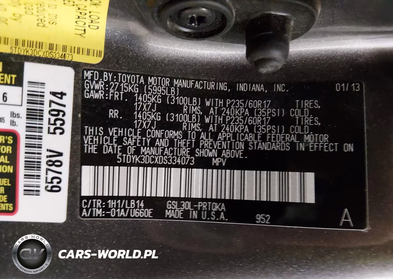 2013 Toyota Sienna Xle V6 8 Passenger VIN:5TDYK3DCXDS334073 - 9