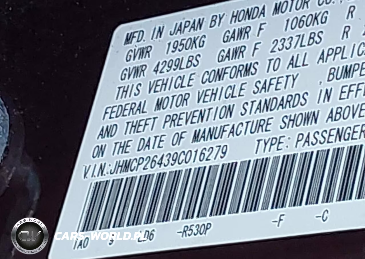 2009 Honda Accord 2.4 Lx-P VIN:JHMCP26439C016279 - 9