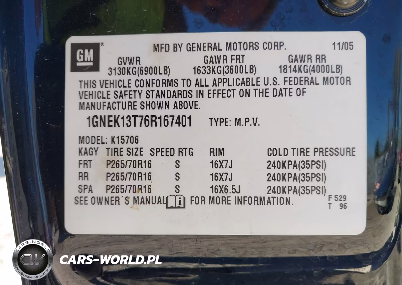 2006 Chevrolet Tahoe Ls VIN:1GNEK13T76R167401 - 9