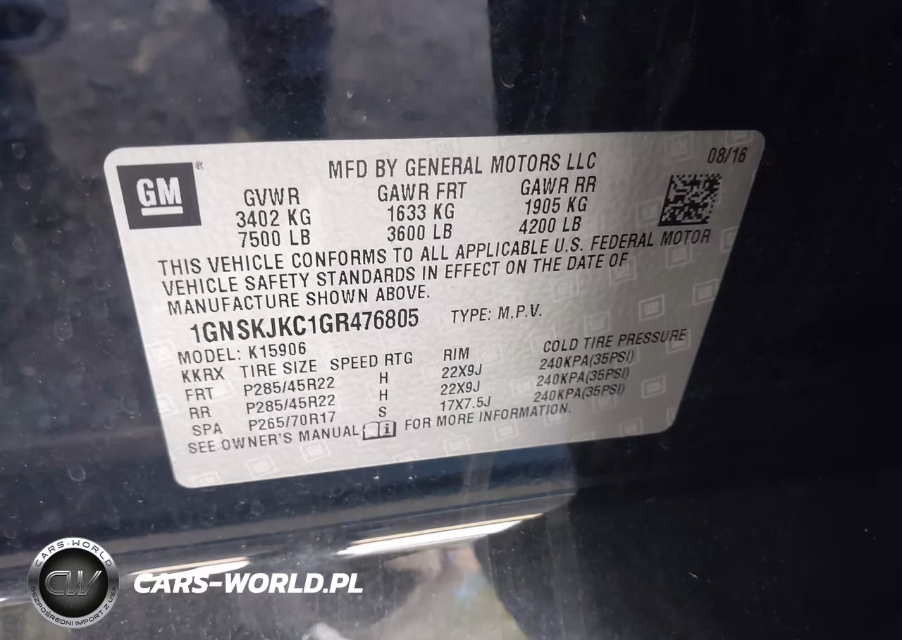 2016 Chevrolet Suburban Ltz VIN:1GNSKJKC1GR476805 - 9