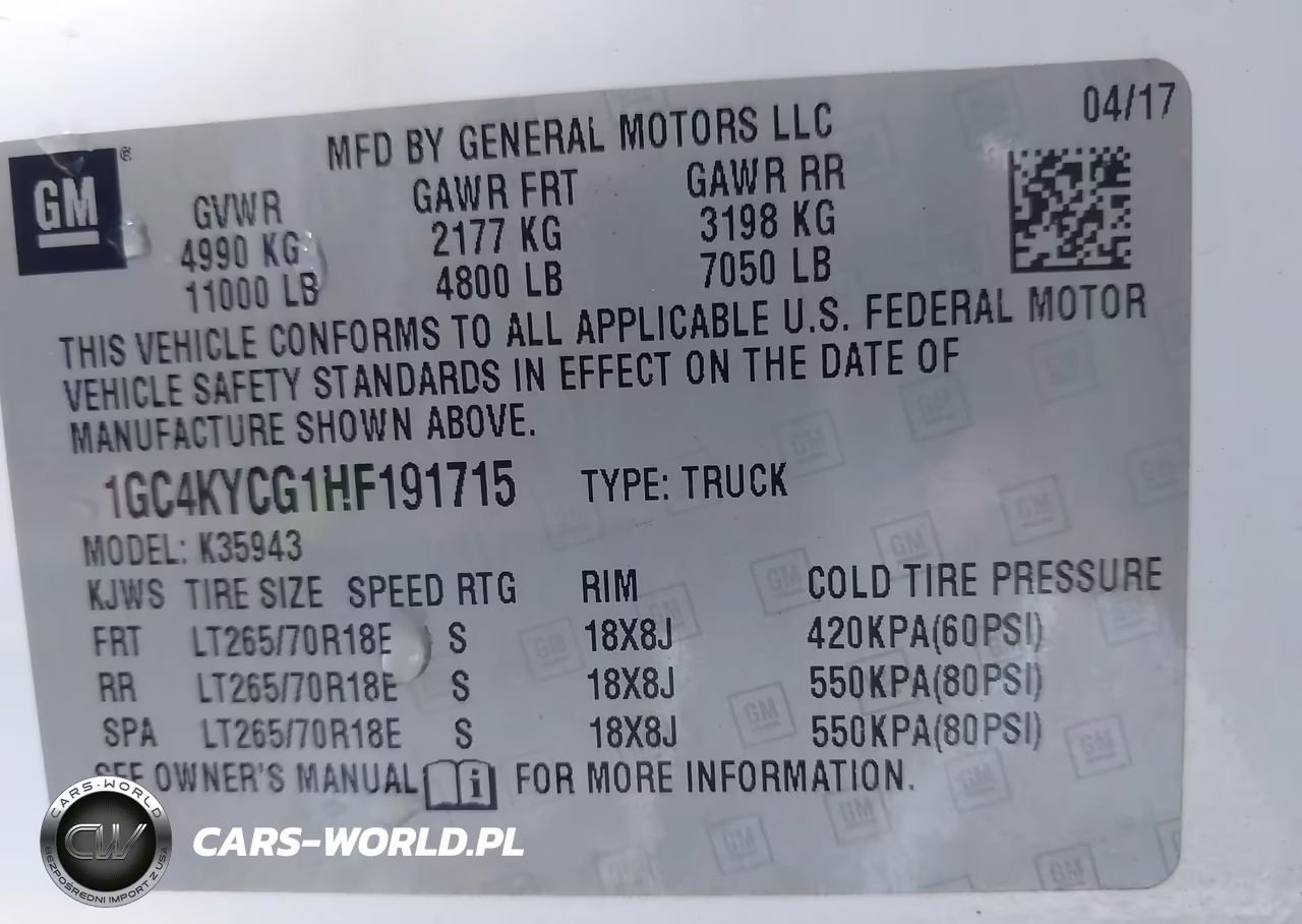 2017 Chevrolet Silverado 3500Hd Wt VIN:1GC4KYCG1HF191715 - 9