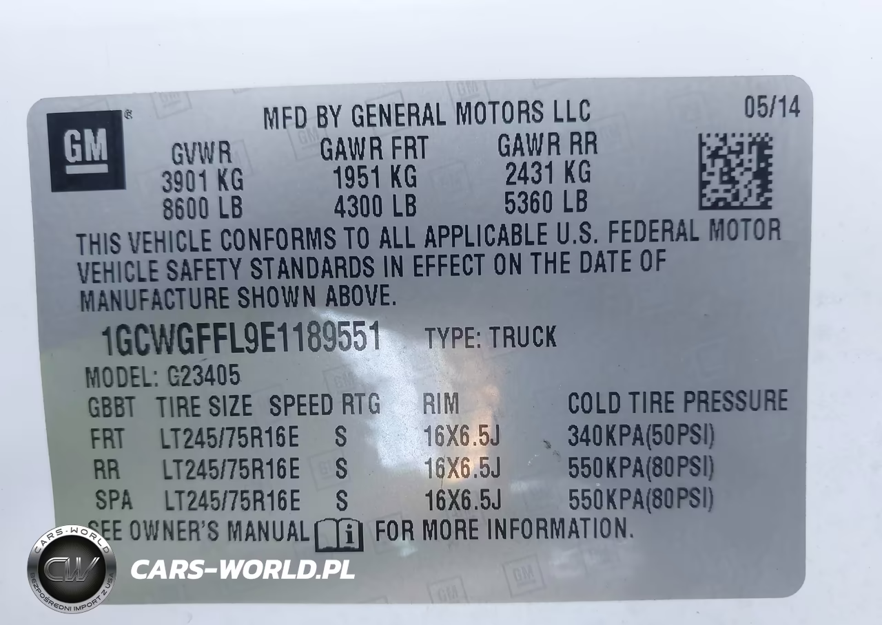 2014 Chevrolet Express 2500 Diesel VIN:1GCWGFFL9E1189551 - 9