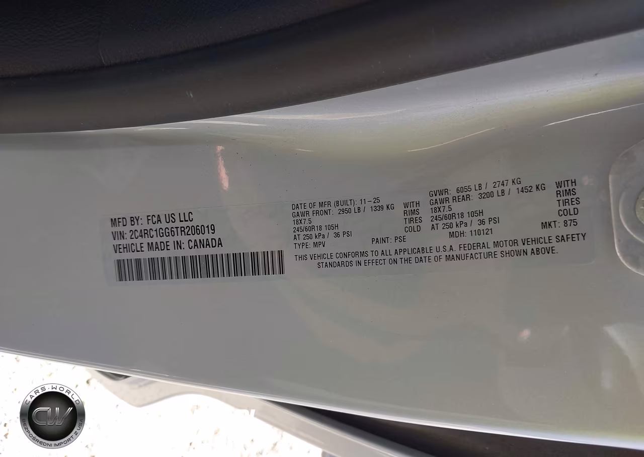 2026 Chrysler Pacifica Limited VIN:2C4RC1GG6TR206019 - 9