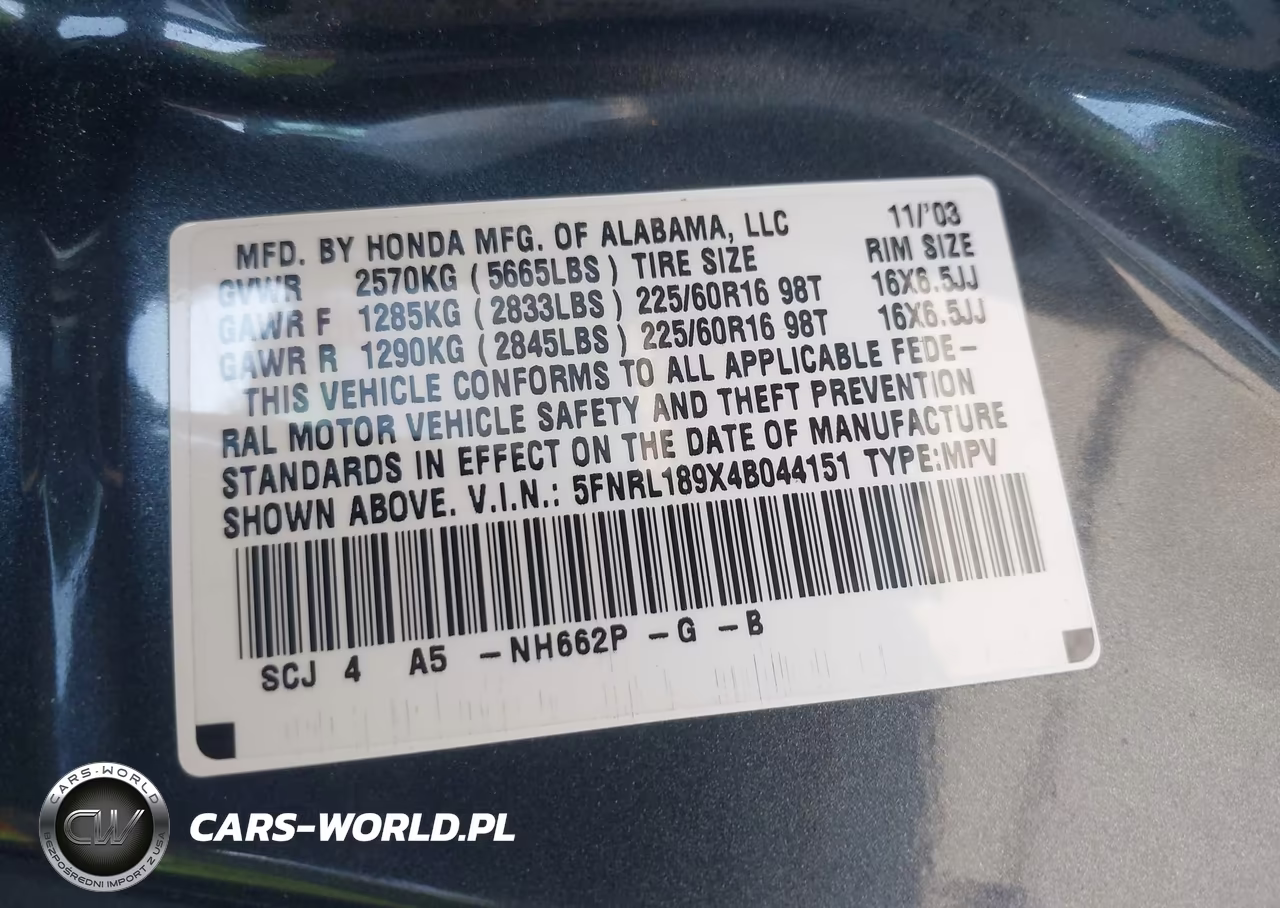 2004 Honda Odyssey Ex-L VIN:5FNRL189X4B044151 - 9