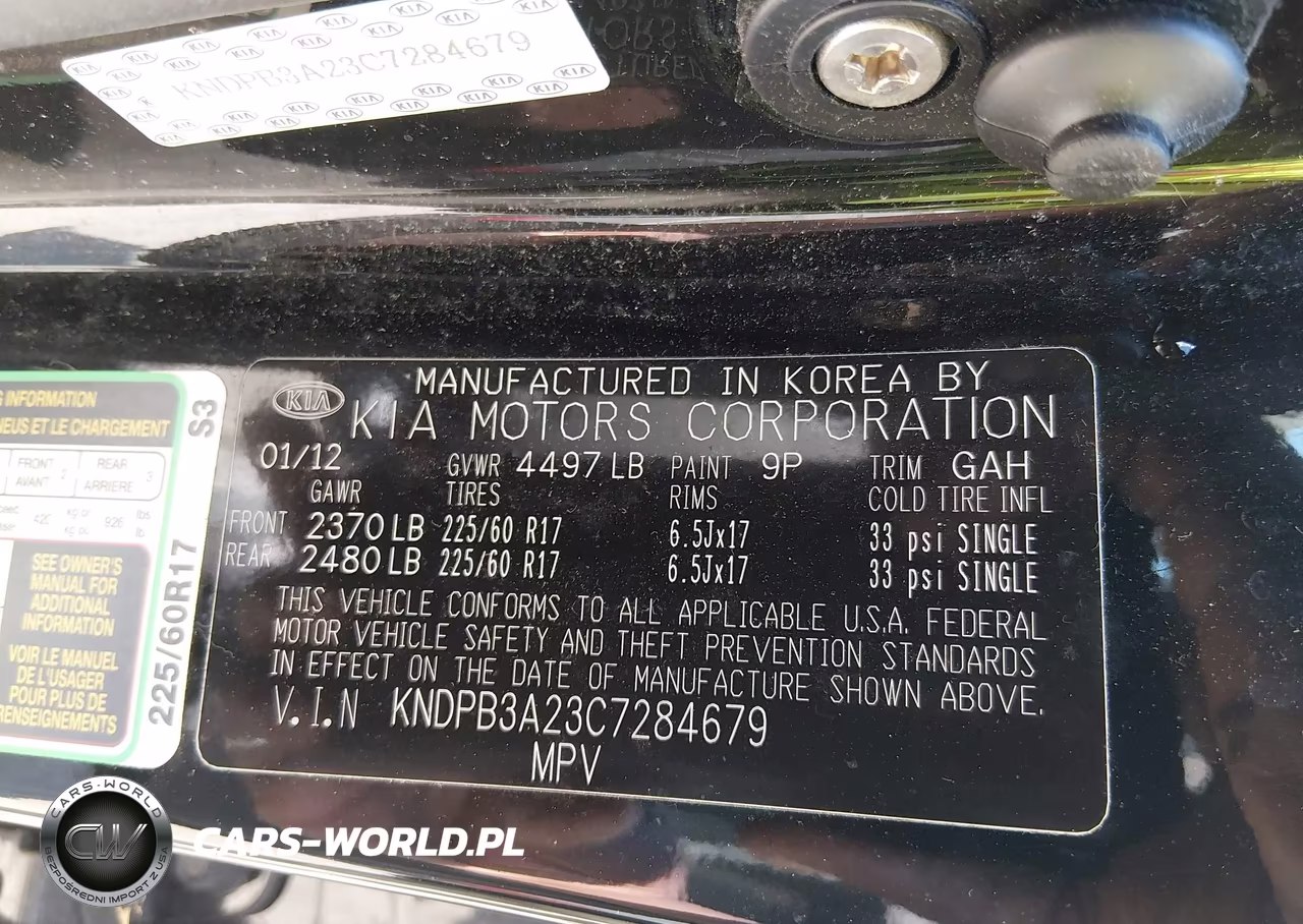 2012 Kia Sportage Lx VIN:KNDPB3A23C7284679 - 9