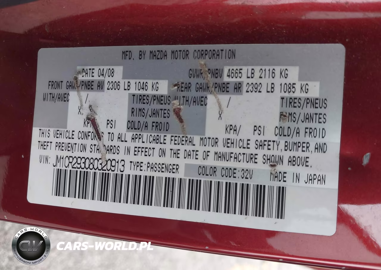 2008 Mazda Mazda5 Touring VIN:JM1CR293080320913 - 9
