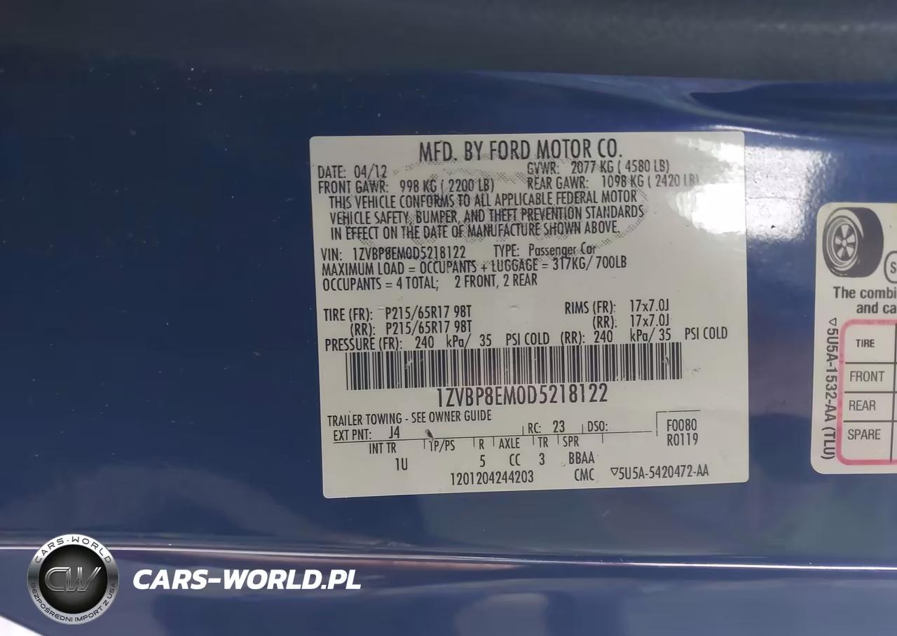 2013 Ford Mustang VIN:1ZVBP8EM0D5218122 - 9