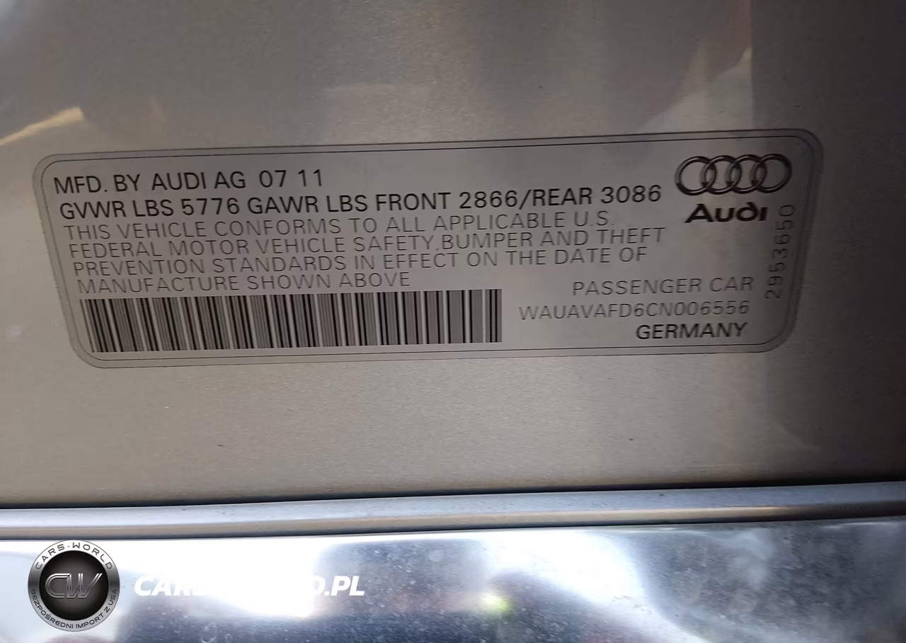 2012 Audi A8 4.2 VIN:WAUAVAFD6CN006556 - 9