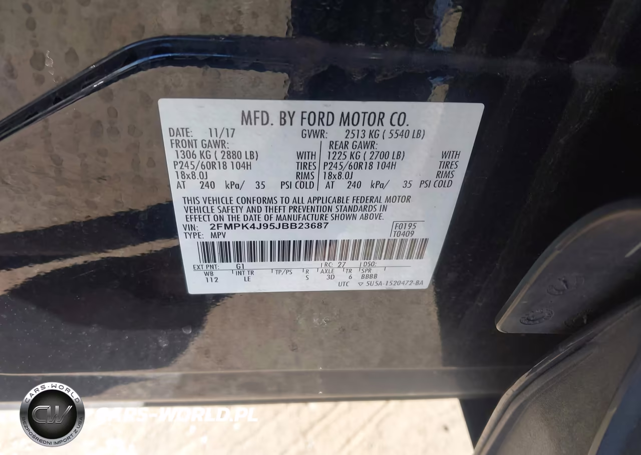 2018 Ford Edge Sel VIN:2FMPK4J95JBB23687 - 9