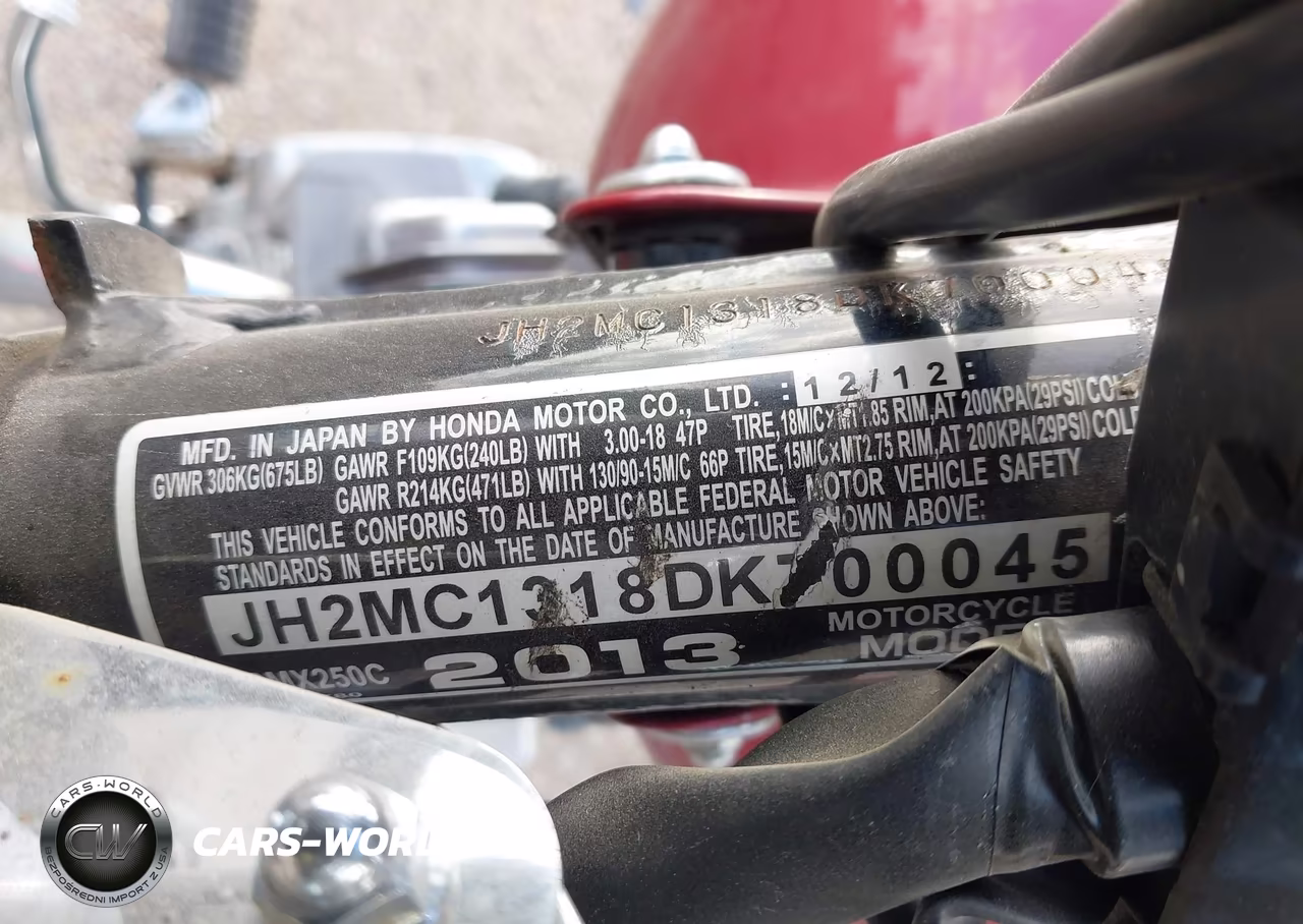 2013 Honda Cmx250 C VIN:JH2MC1318DK700045 - 10