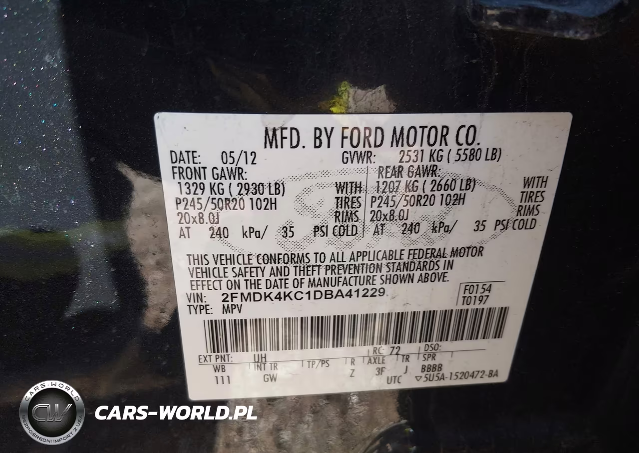 2013 Ford Edge Limited VIN:2FMDK4KC1DBA41229 - 9