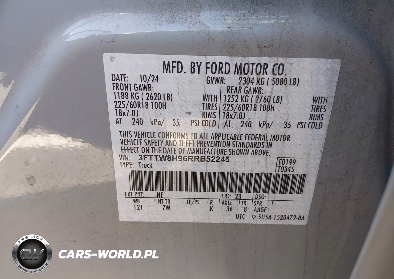 2024 Ford Maverick Xlt VIN:3FTTW8H96RRB52245 - 9
