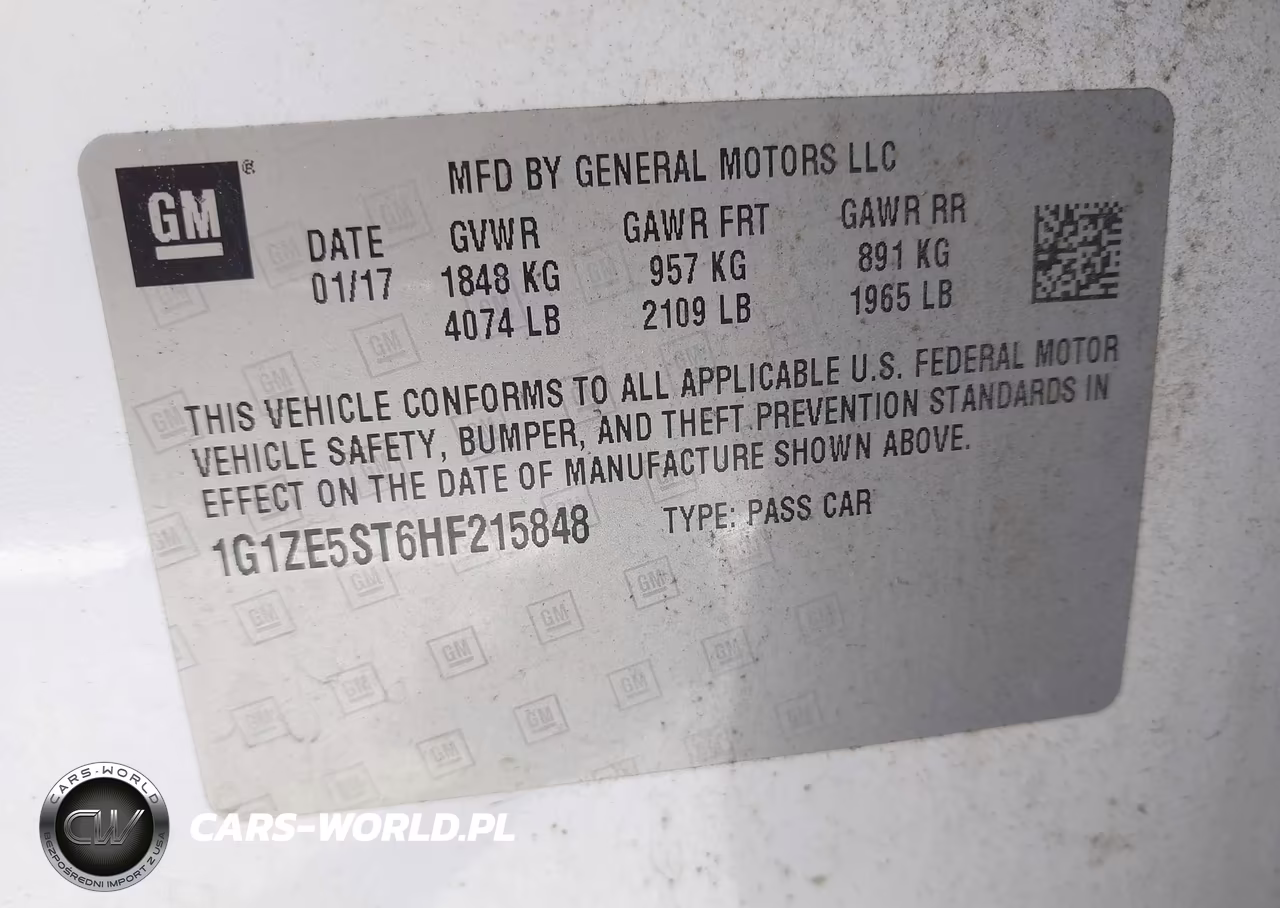 2017 Chevrolet Malibu 1Lt VIN:1G1ZE5ST6HF215848 - 9