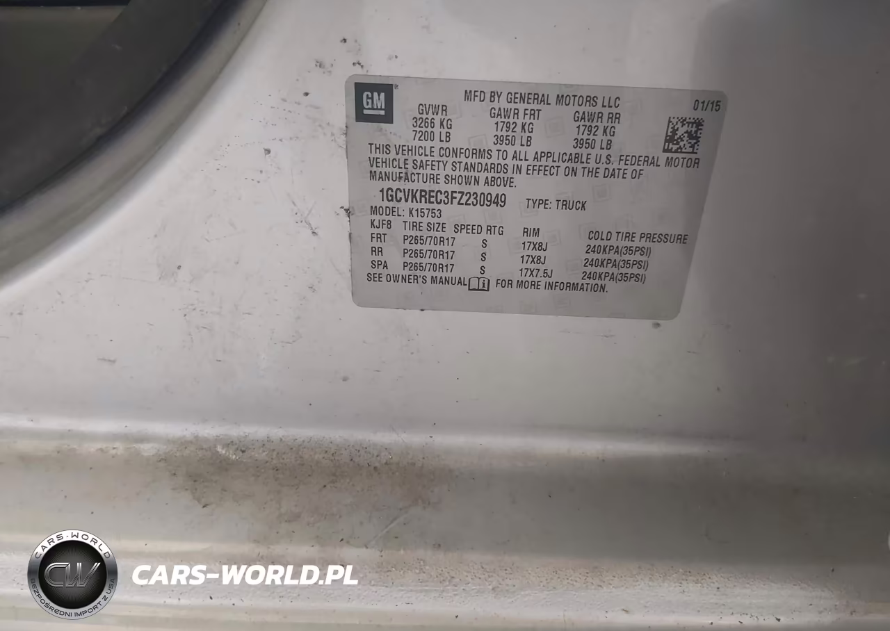 2015 Chevrolet Silverado 1500 1Lt VIN:1GCVKREC3FZ230949 - 9