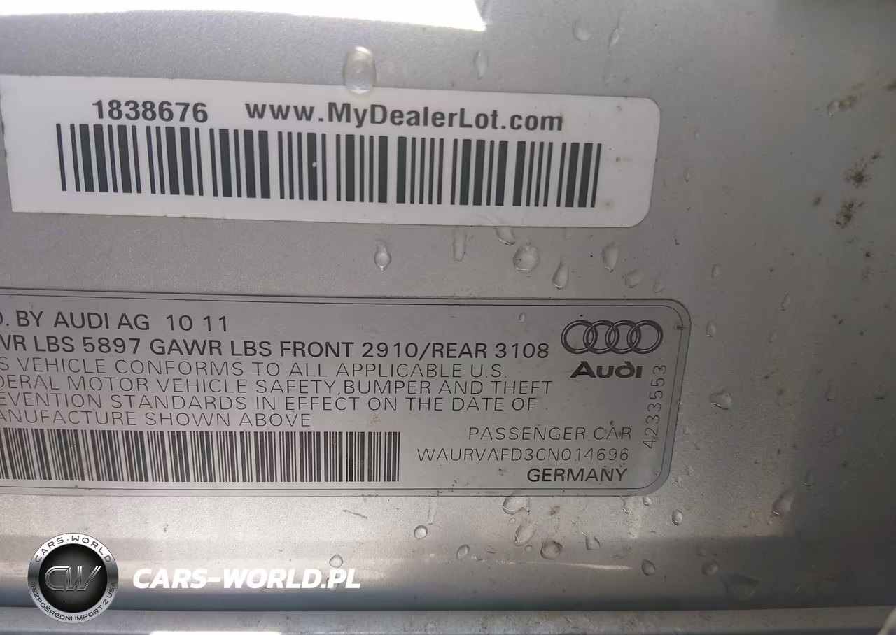 2012 Audi A8 L 4.2 VIN:WAURVAFD3CN014696 - 9