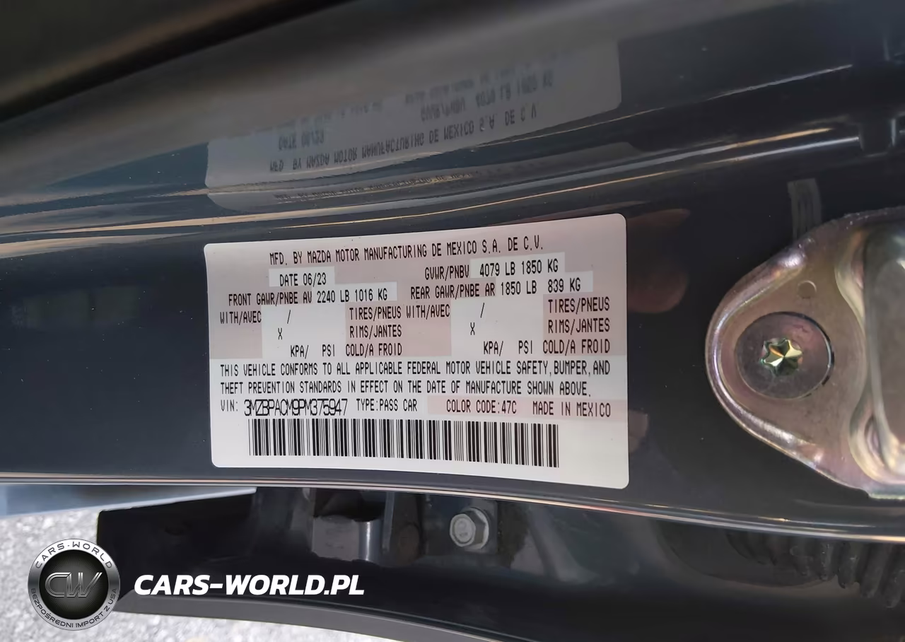 2023 Mazda Mazda3 2.5 S Carbon Edition VIN:3MZBPACM9PM375947 - 9