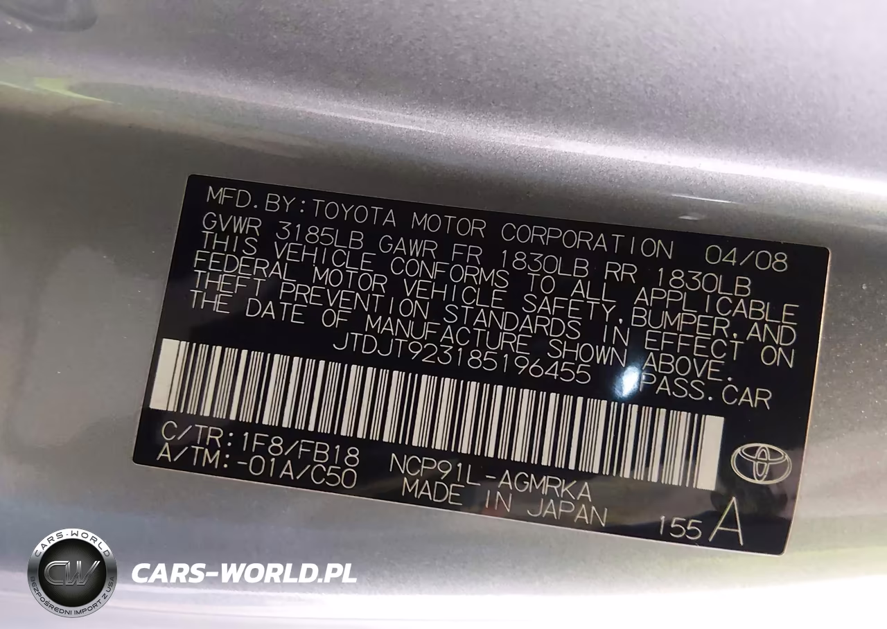 2008 Toyota Yaris VIN:JTDJT923185196455 - 9