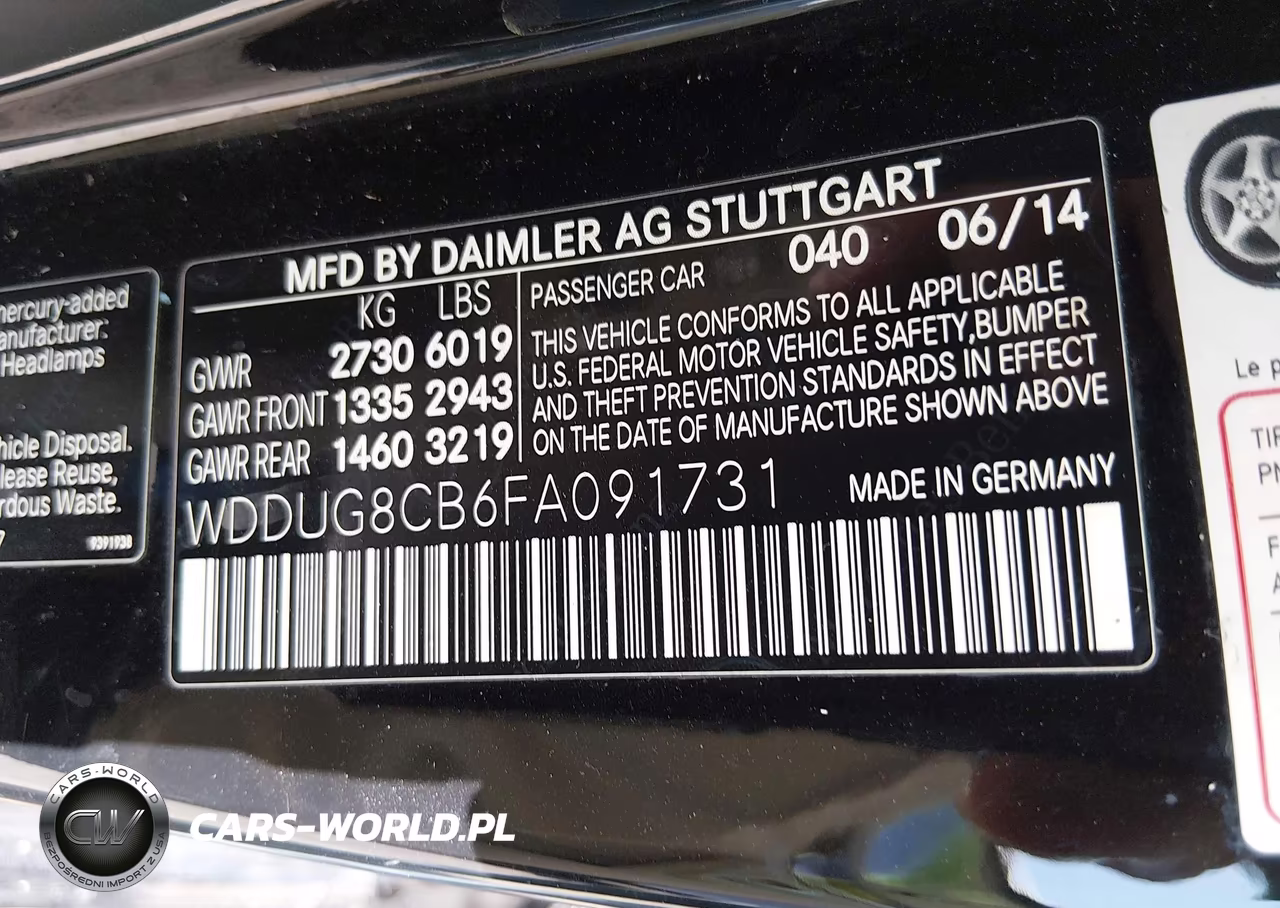2015 Mercedes-Benz S 550 VIN:WDDUG8CB6FA091731 - 9