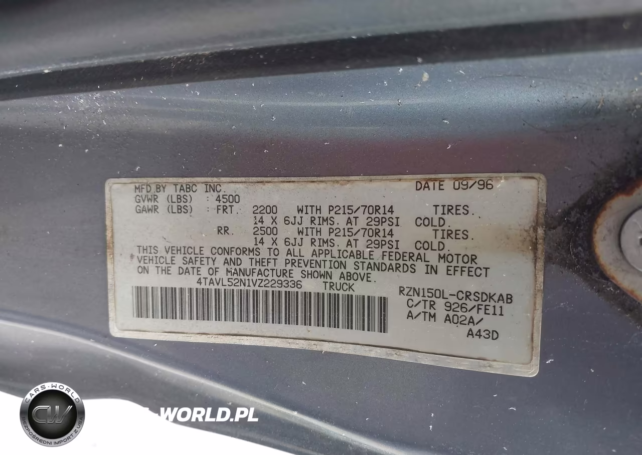 1997 Toyota Tacoma VIN:4TAVL52N1VZ229336 - 9