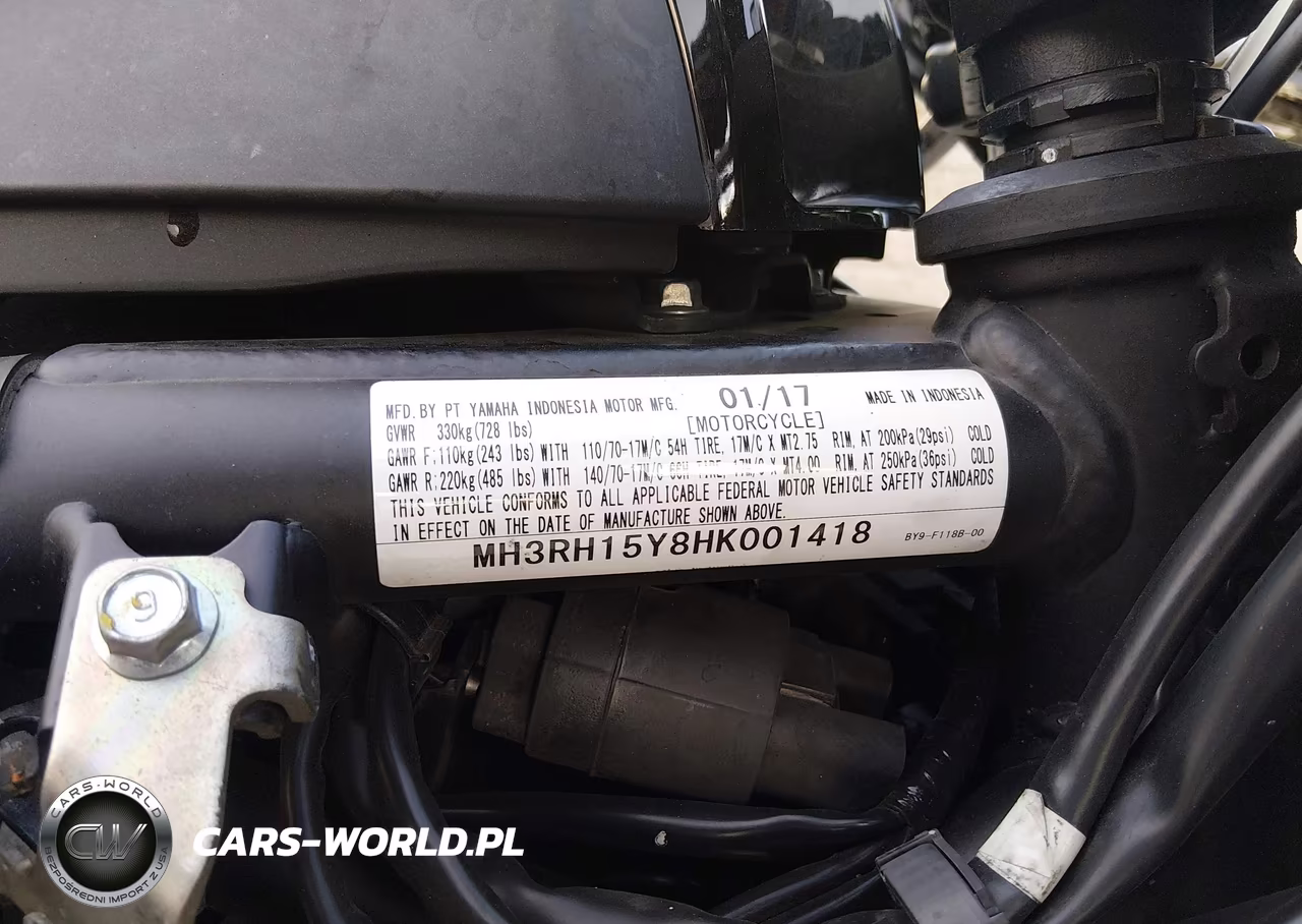 2017 Yamaha Yzfr3 A VIN:MH3RH15Y8HK001418 - 10