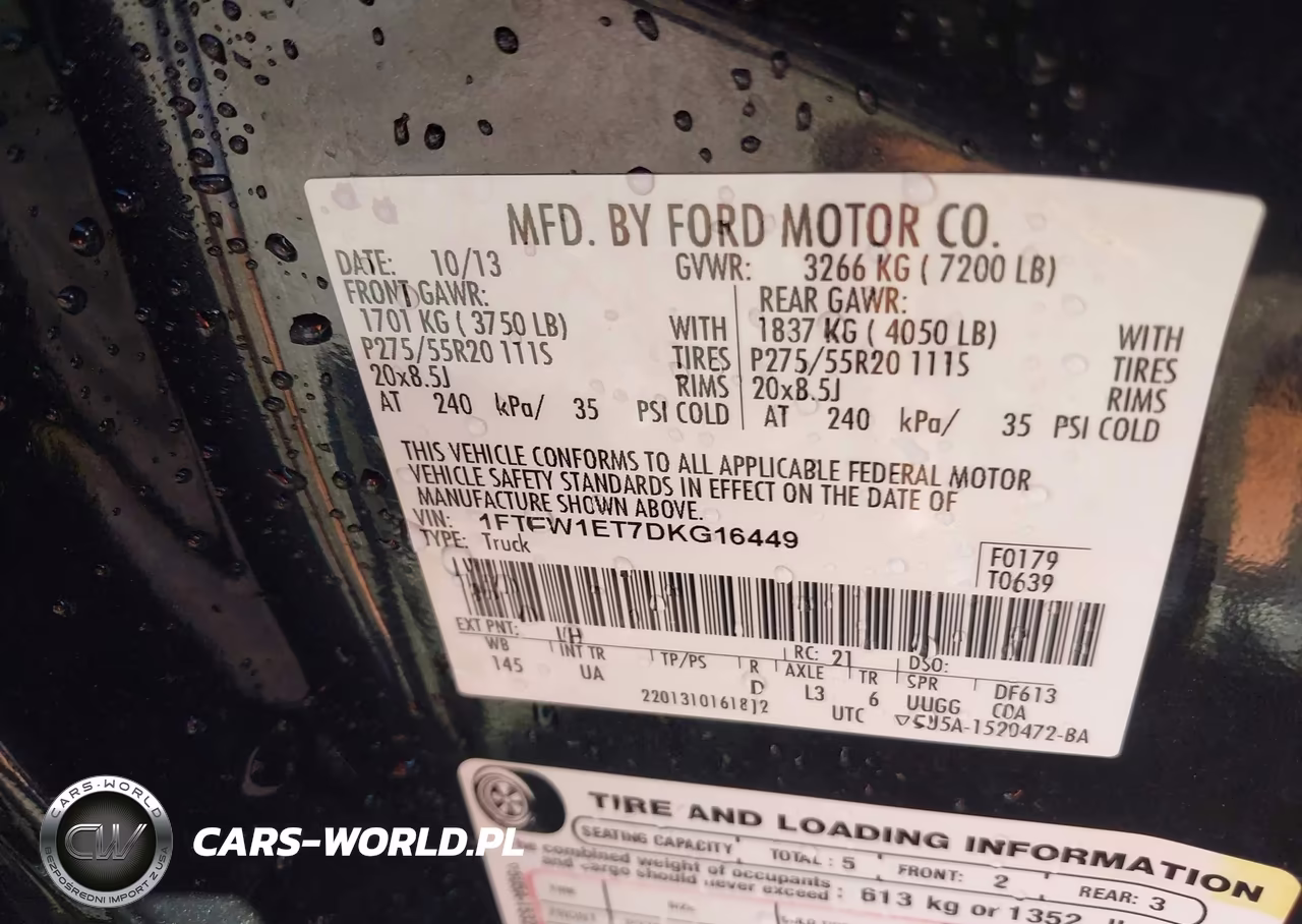2013 Ford F-150 Xlt VIN:1FTFW1ET7DKG16449 - 9