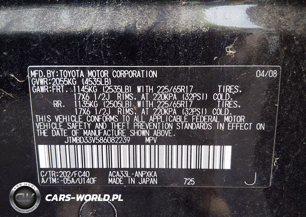 2008 Toyota Rav4 VIN:JTMBD33V586082239 - 9