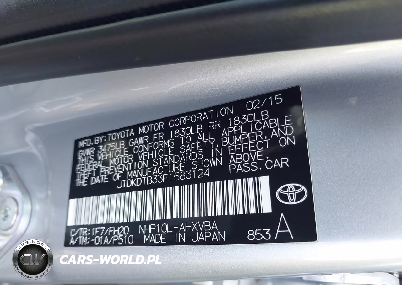 2015 Toyota Prius C One VIN:JTDKDTB33F1583124 - 9