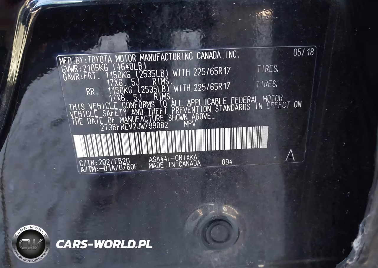 2018 Toyota Rav4 Le VIN:2T3BFREV2JW799082 - 9