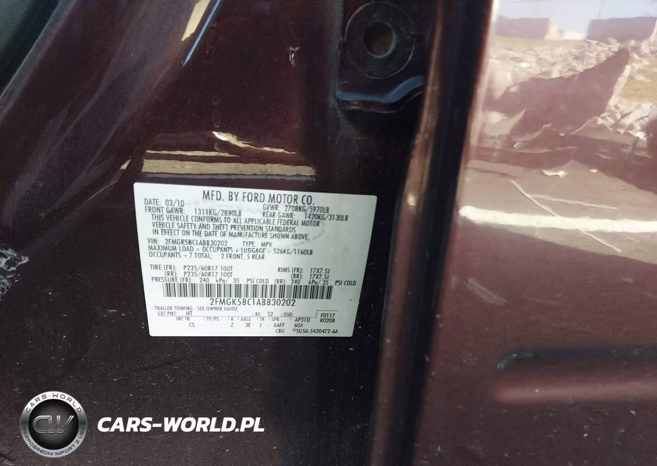 2010 Ford Flex Se VIN:2FMGK5BC1ABB30202 - 9