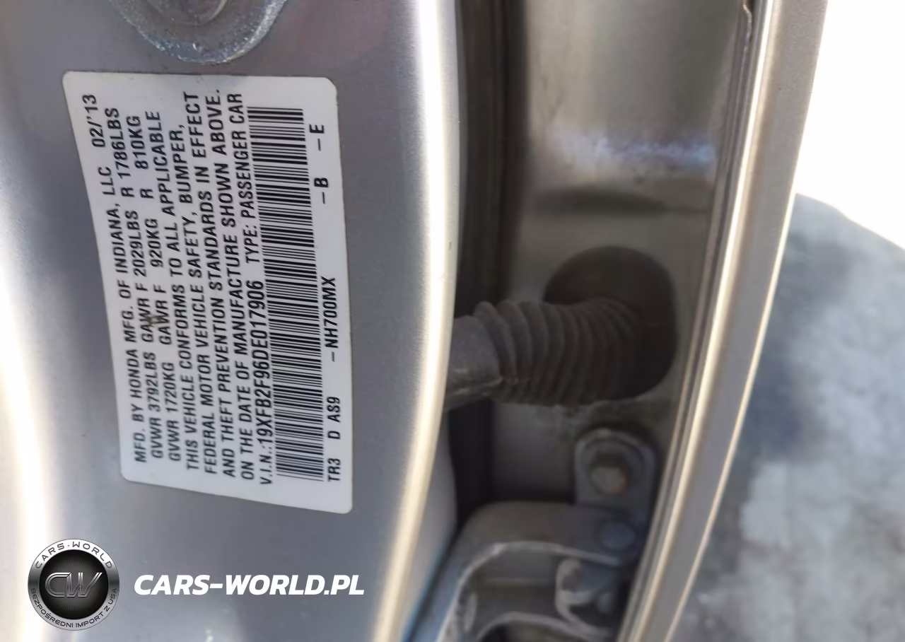 2013 Honda Civic Ex-L VIN:19XFB2F96DE017906 - 9