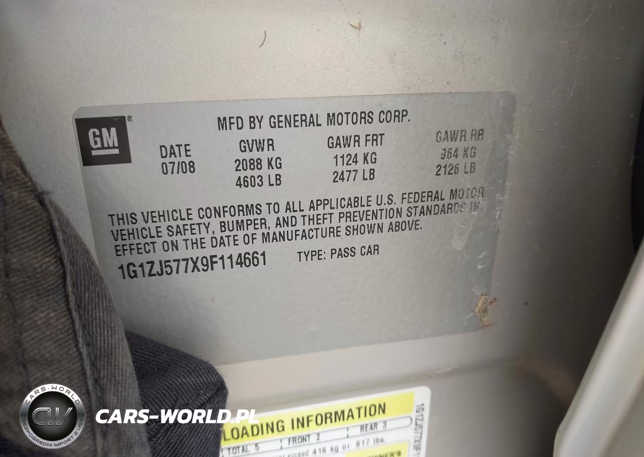 2009 Chevrolet Malibu Lt VIN:1G1ZJ577X9F114661 - 9