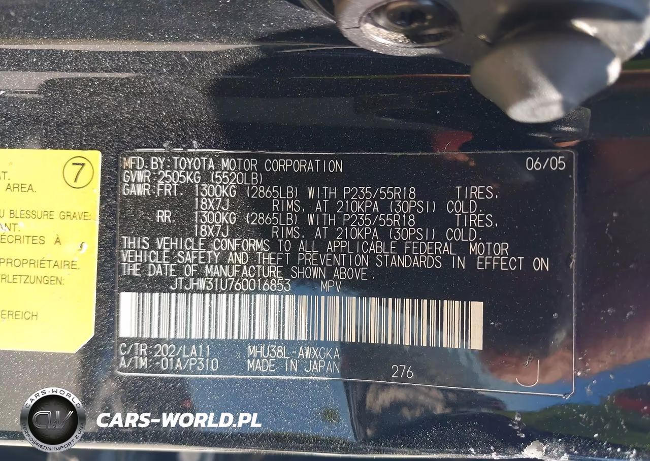 2006 Lexus Rx 400H VIN:JTJHW31U760016853 - 9