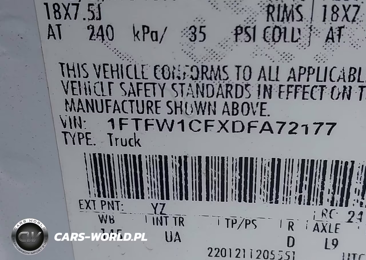 2013 Ford F-150 Xlt VIN:1FTFW1CFXDFA72177 - 9