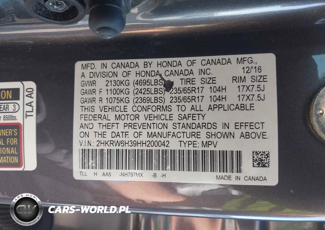 2017 Honda Cr-V Lx VIN:2HKRW6H39HH200042 - 9